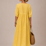 Lina – Leichtes Midikleid mit V-Ausschnitt