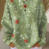 Ingrid™ | Pullover mit Weihnachtsbaum-Motiv