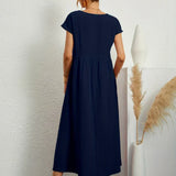 Ursina™ | Midikleid aus fliessendem Stoff