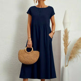 Ursina™ | Midikleid aus fliessendem Stoff