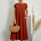 Ursina™ | Midikleid aus fliessendem Stoff