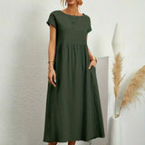Ursina™ | Midikleid aus fliessendem Stoff