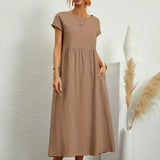 Ursina™ | Midikleid aus fliessendem Stoff