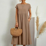 Ursina™ | Midikleid aus fliessendem Stoff
