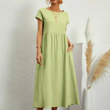 Ursina™ | Midikleid aus fliessendem Stoff