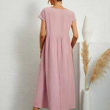 Ursina™ | Midikleid aus fliessendem Stoff
