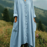 Alma – Langärmliges A-Linien-Kleid mit Volants