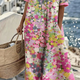 Elena™ | Elegantes geblümtes Sommerkleid in Midi-Länge
